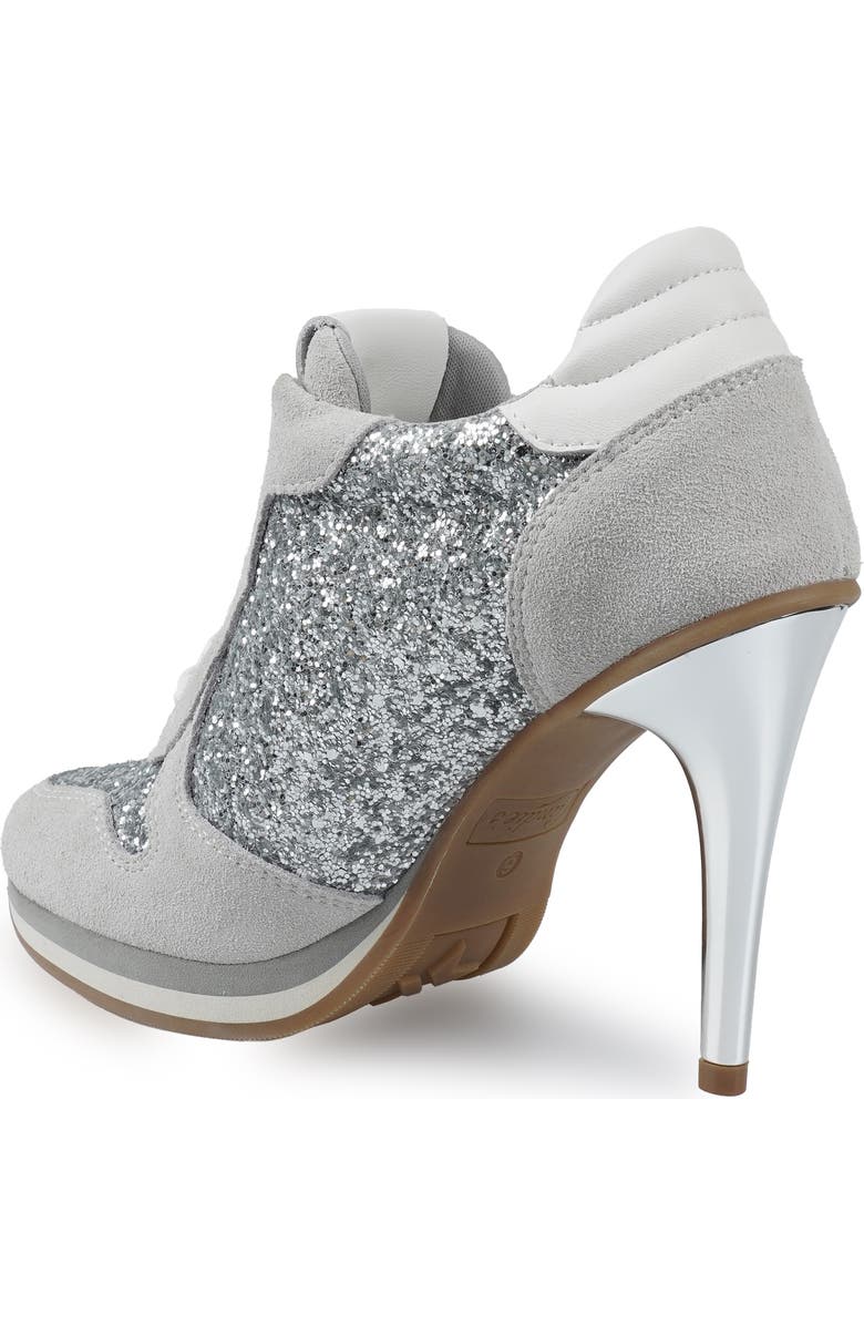 Candie's Percy Platform Pump, Alternate, color, Grey/ Silver