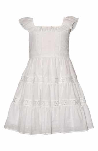 Kids' Lace Insert Clip Dot Dress