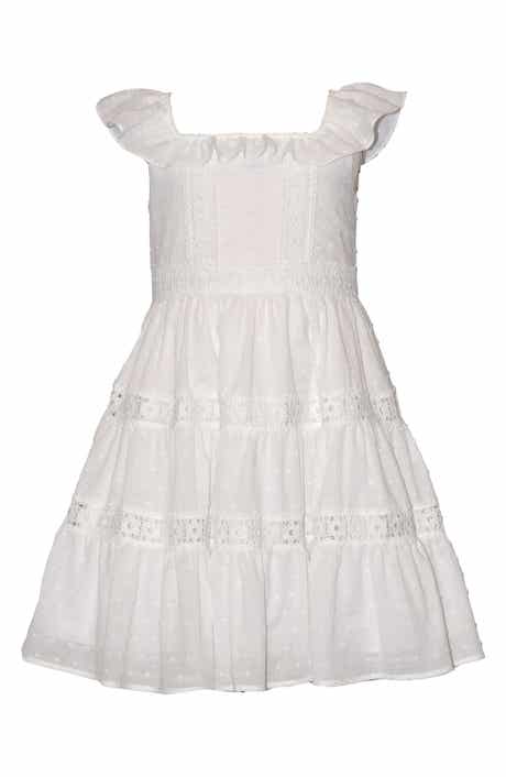 Kids' Lace Insert Clip Dot Dress