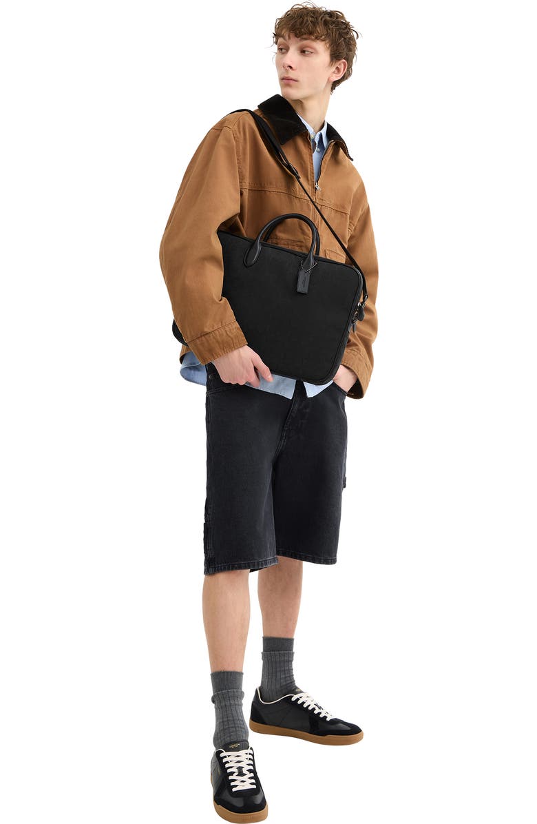 COACH Theo Logo Jacquard Briefcase, Alternate, color,