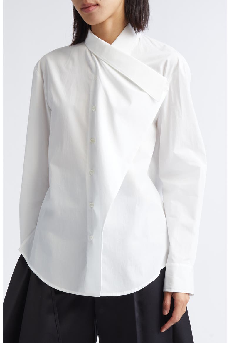 Multi-Way Cotton Shirt, Alternate, color, WHITE COTTON