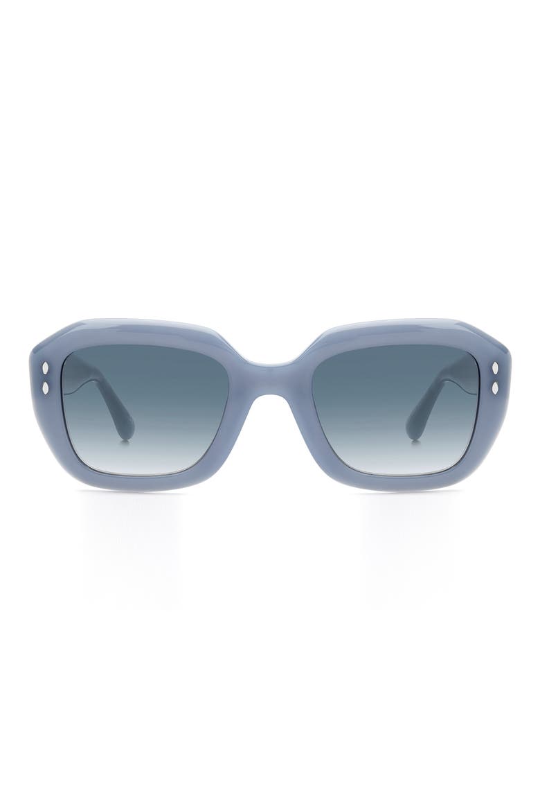 The New 52mm Rectangular Sunglasses, Main, color, AZURE/ DK BLUE SF