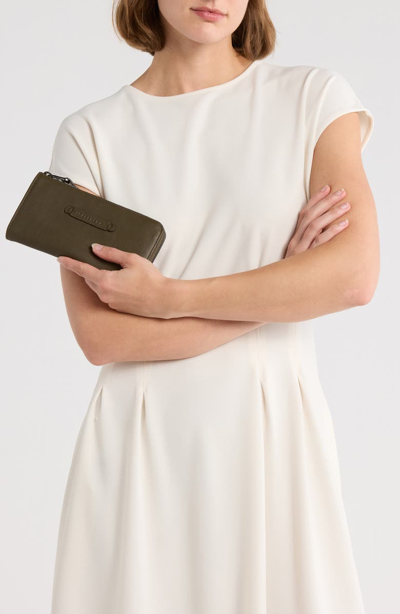 Leather Zip Around Wallet