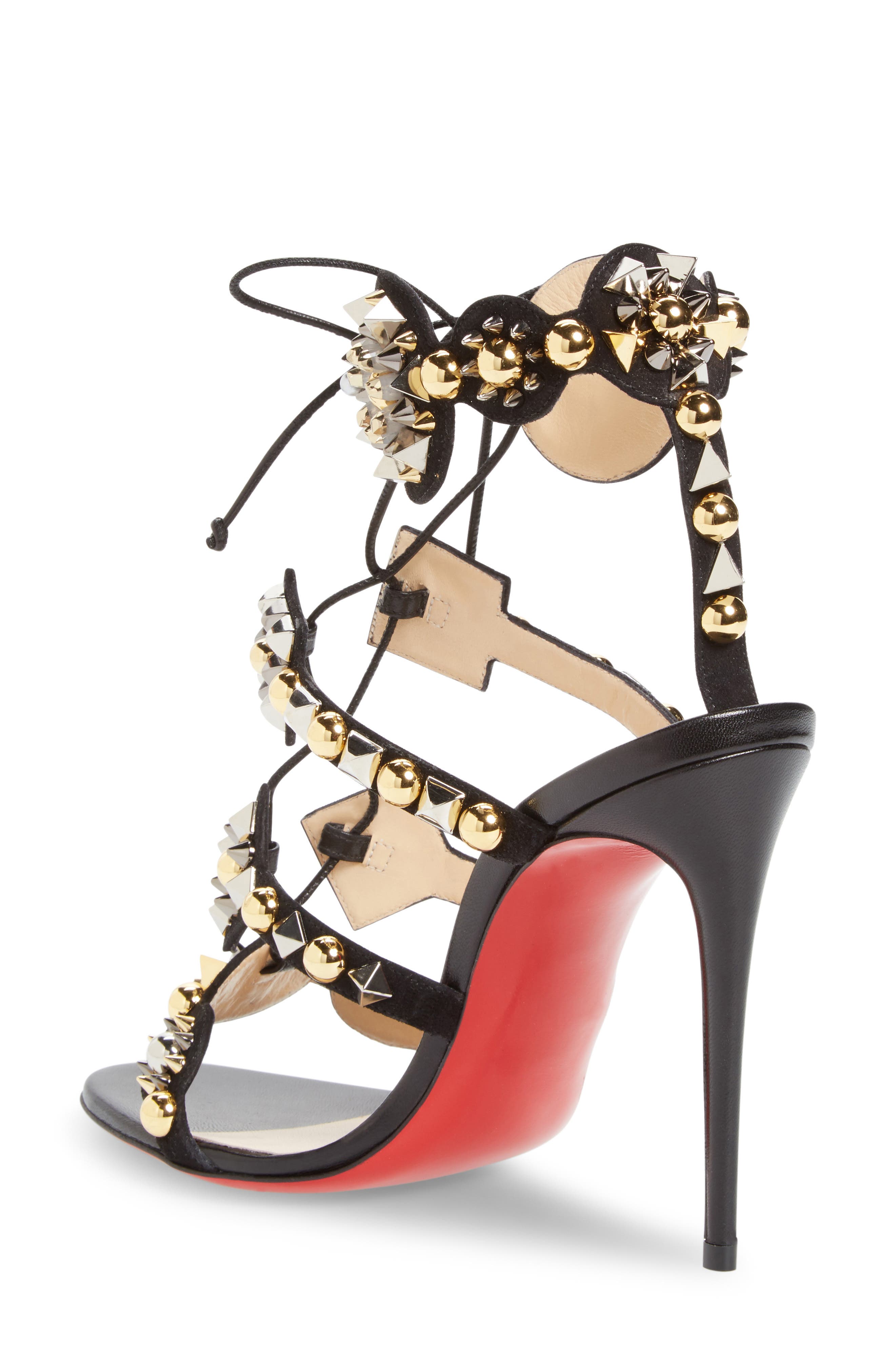 Christian Louboutin Kaleikita Lace-Up Sandal, Alternate, color, 