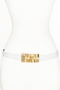Raina Belts Square Gold Buckle Leather Belt