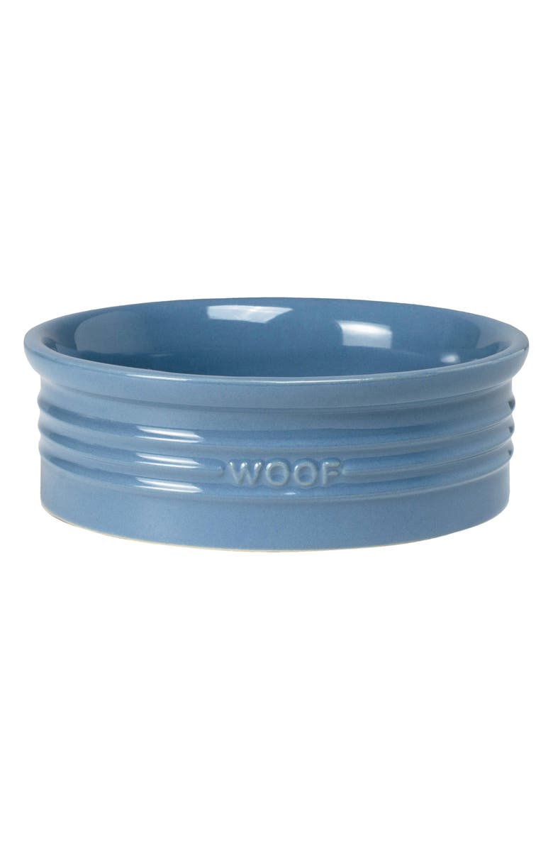 Fringe Studio Woof Small Pet Bowl, Main, color, Blue