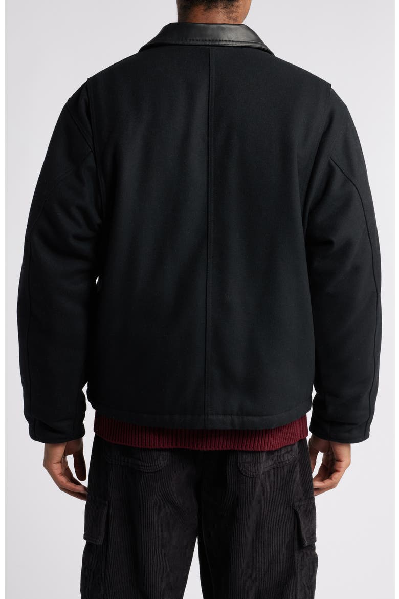 Chisel Quilted Lining Melton Wool Blend Jacket (Men) | Nordstrom
