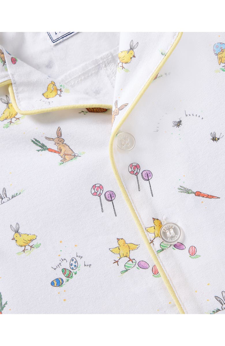 Petite Plume Easter Fitted Twill One-Piece Pajamas, Alternate, color, 