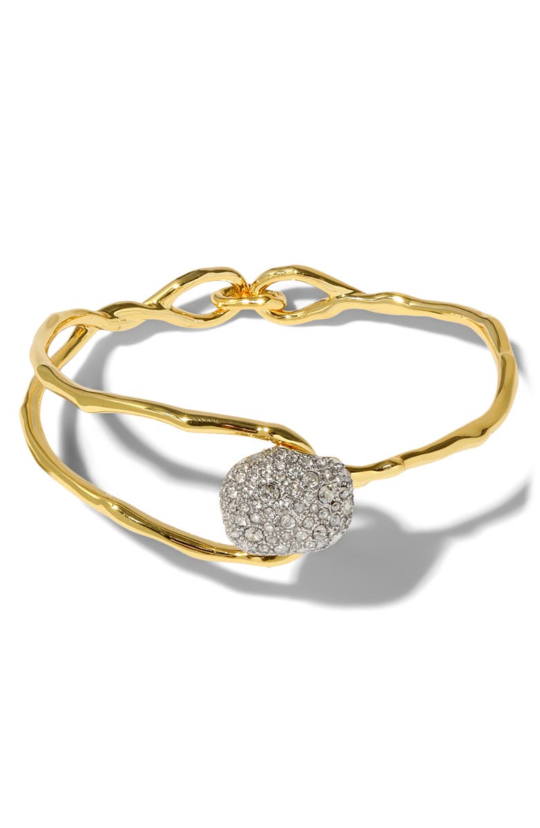 Alexis Bittar Solanales Crystal Pavé Pebble Bangle Bracelet, Main, color, Crystals