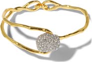 Alexis Bittar Solanales Crystal Pavé Pebble Bangle Bracelet