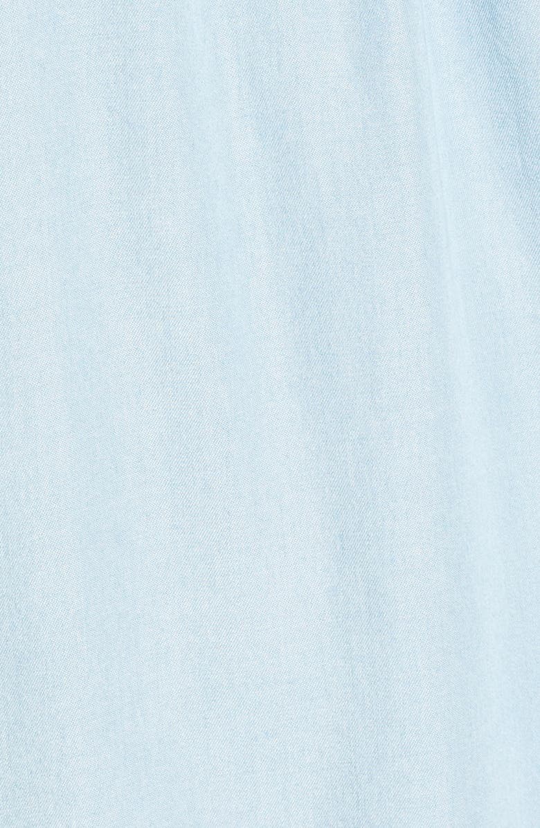 Love, Fire Embroidered Chambray Off the Shoulder Dress, Alternate, color, 