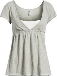 BDG Urban Outfitters Tina Layered Cotton Babydoll Top