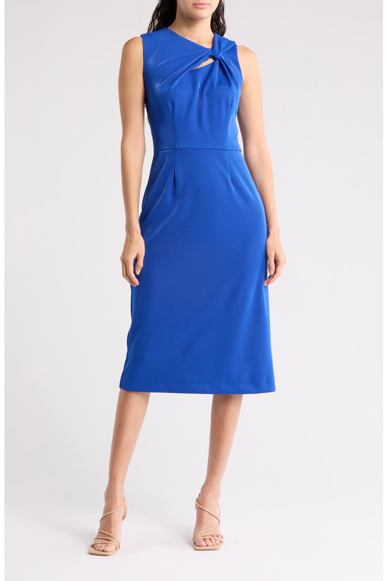 Knotted Sheath Dress, Main, color, BLUE