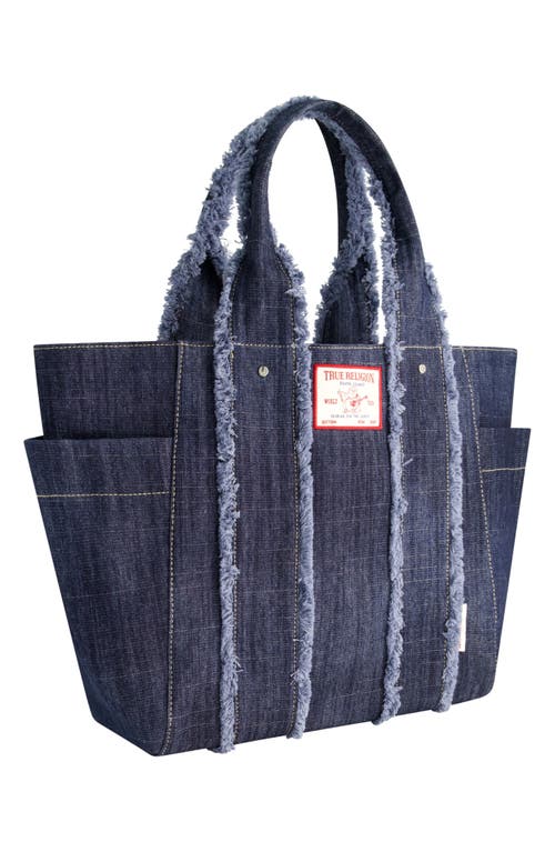Shop True Religion Frayed Handle Denim Tote