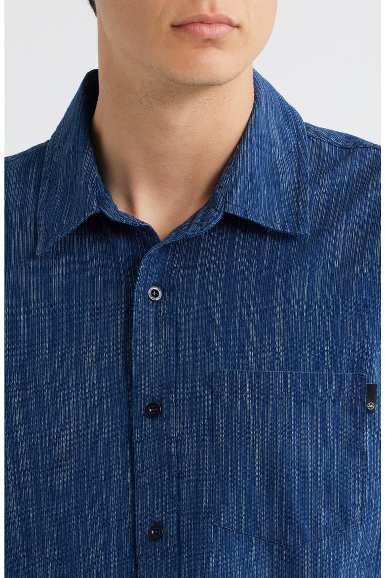 Wesley Stripe Relaxed Fit Short Sleeve Button-Up Shirt, Alternate, color, PALMILLA