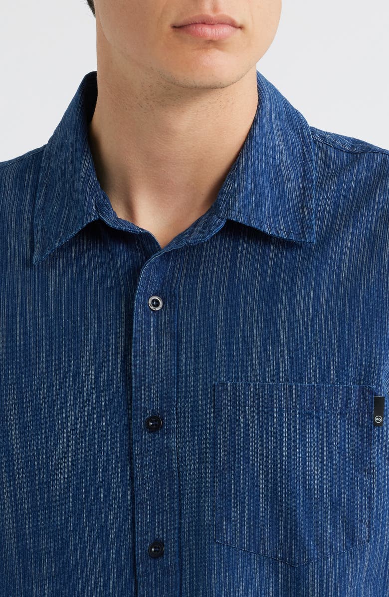 AG Wesley Stripe Relaxed Fit Short Sleeve Button-Up Shirt, Alternate, color, Palmilla
