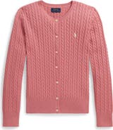 Polo Ralph Lauren Kids' Cable Stitch Cotton Cardigan