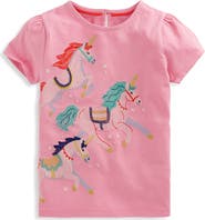 Mini Boden Kids' Embroidered Unicorn T-Shirt