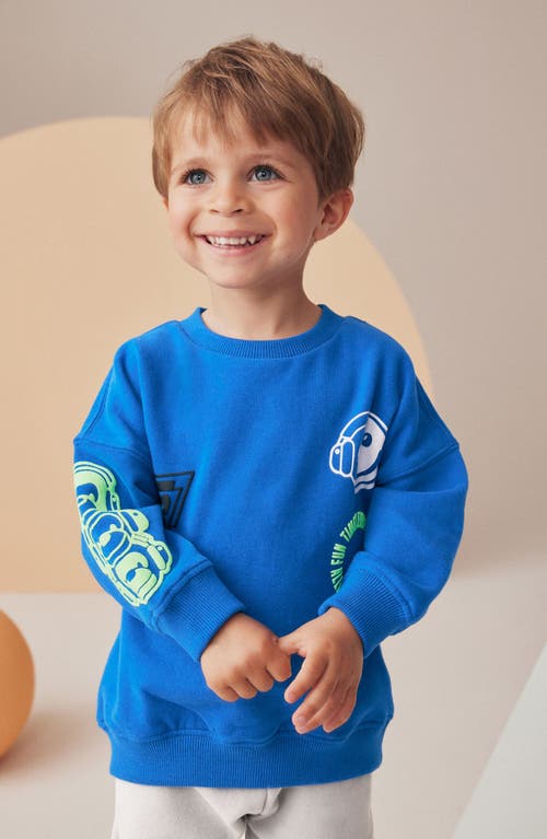 Next Kids' Graphic Sweatshirt & Cargo Joggers Set In Blue