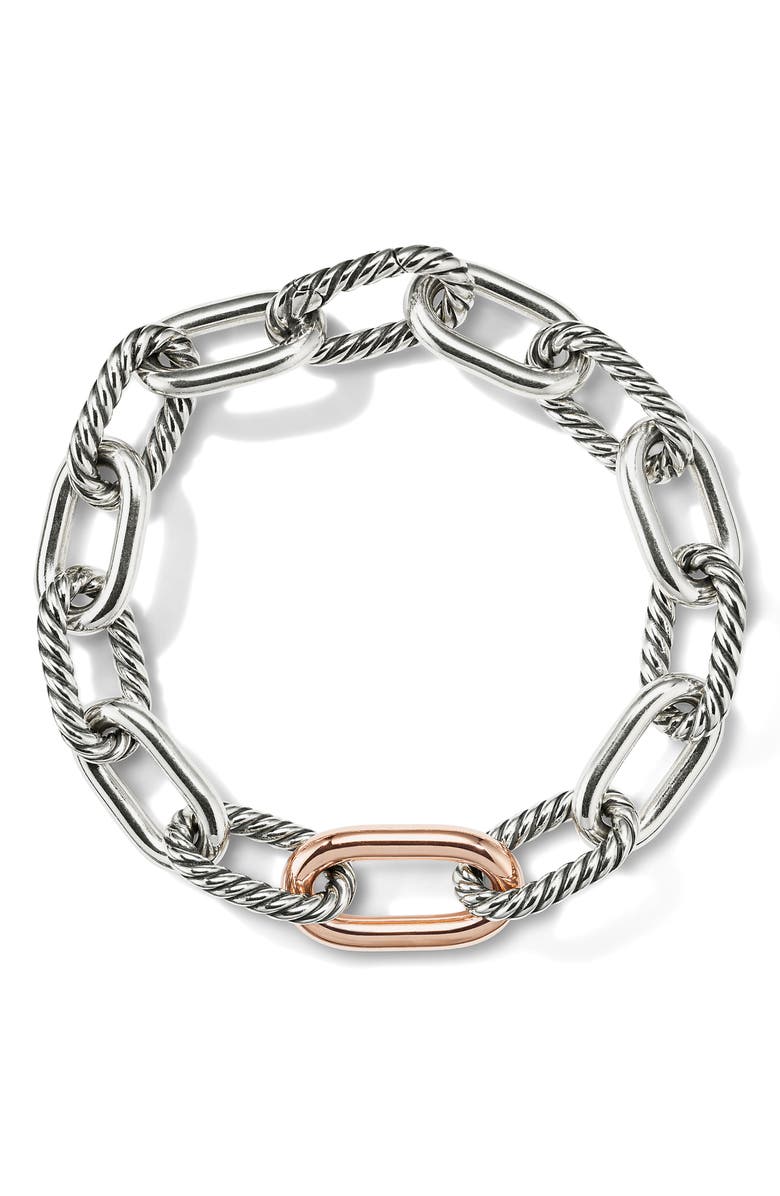 David Yurman Madison<sup>®</sup> Chain Bracelet in Sterling Silver with 18K Rose Gold, 11mm, Alternate, color, Silver/ Rose Gold