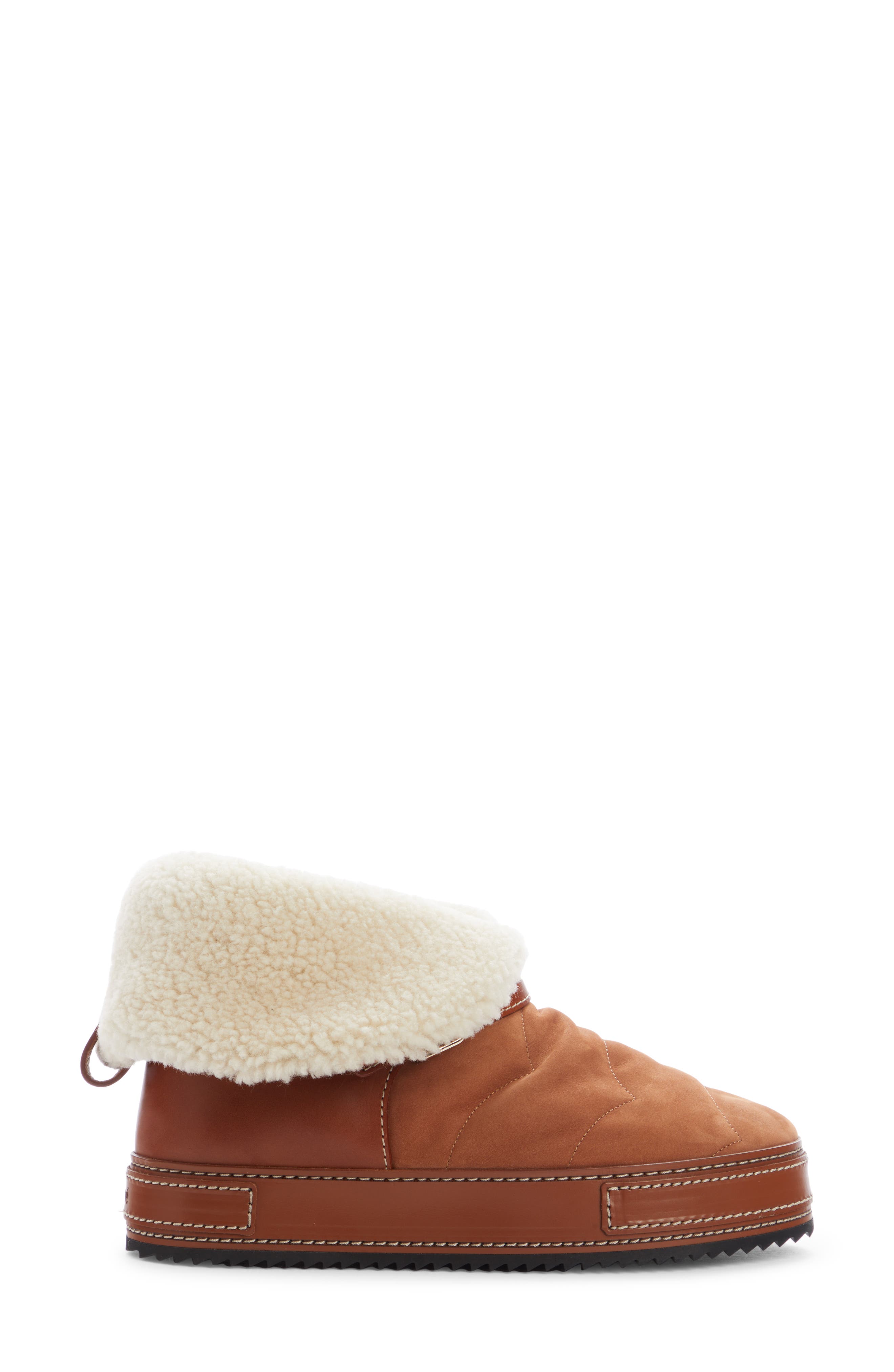 Chloé Maxie Genuine Shearling Bootie, Alternate, color, 