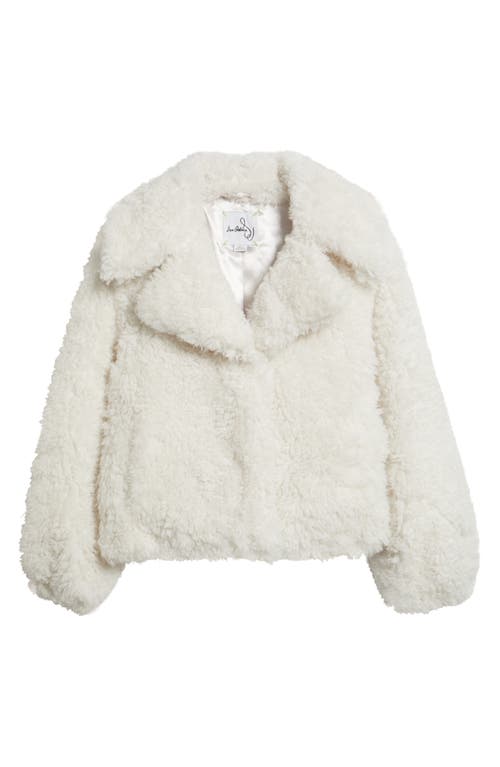 Sam Edelman Short Faux Fur Jacket In White