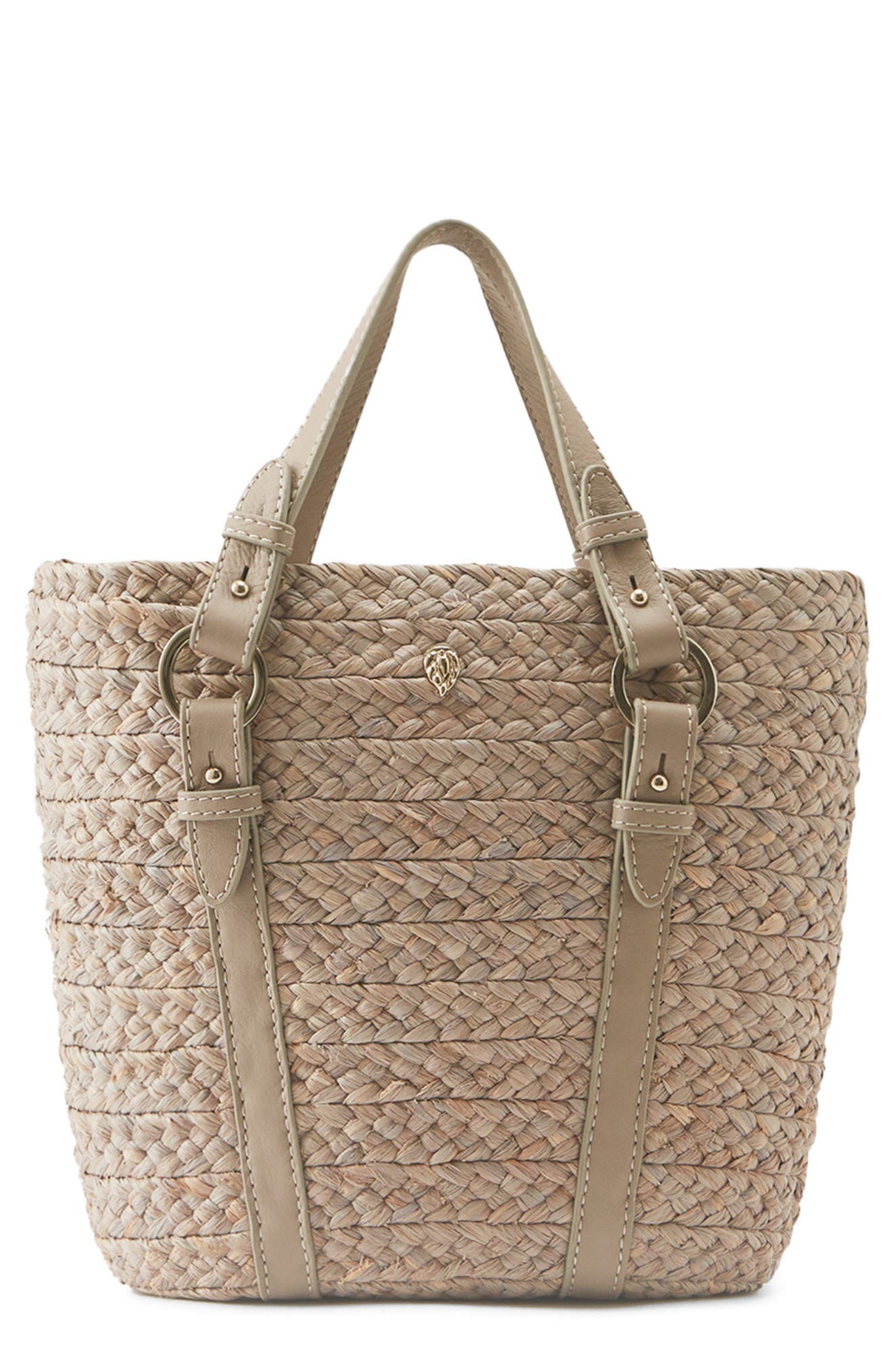 HELEN KAMINSKI ストロー ハンドバッグ Bisou Mini Basket Bag Charcoal - Helen Kaminski US