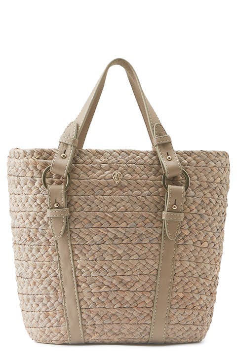 Pinimil Woven Raffia Satchel