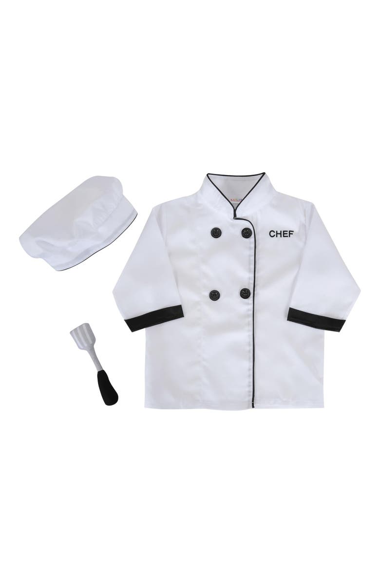 Kaplan Early Learning Company Chef Costume - Dramatic Play Dress-Up Garment, Main, color, White