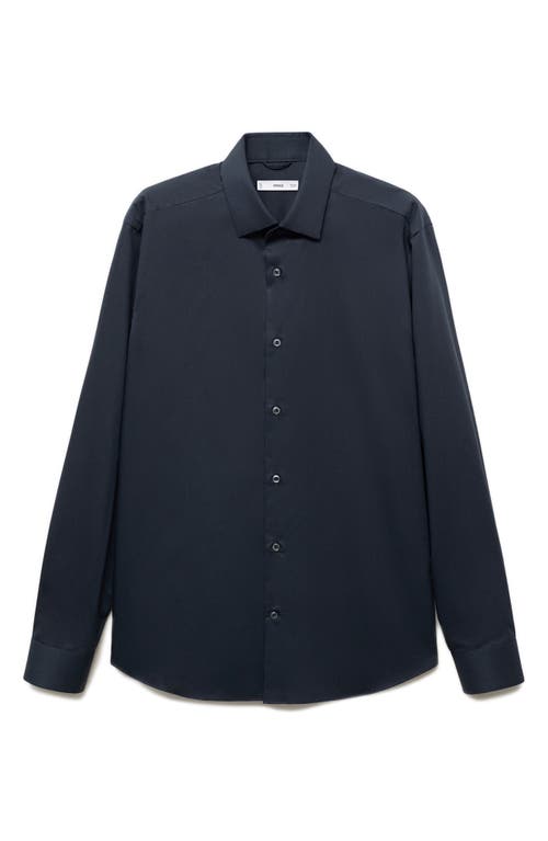 Mango Stretch Button-up Shirt In Multi