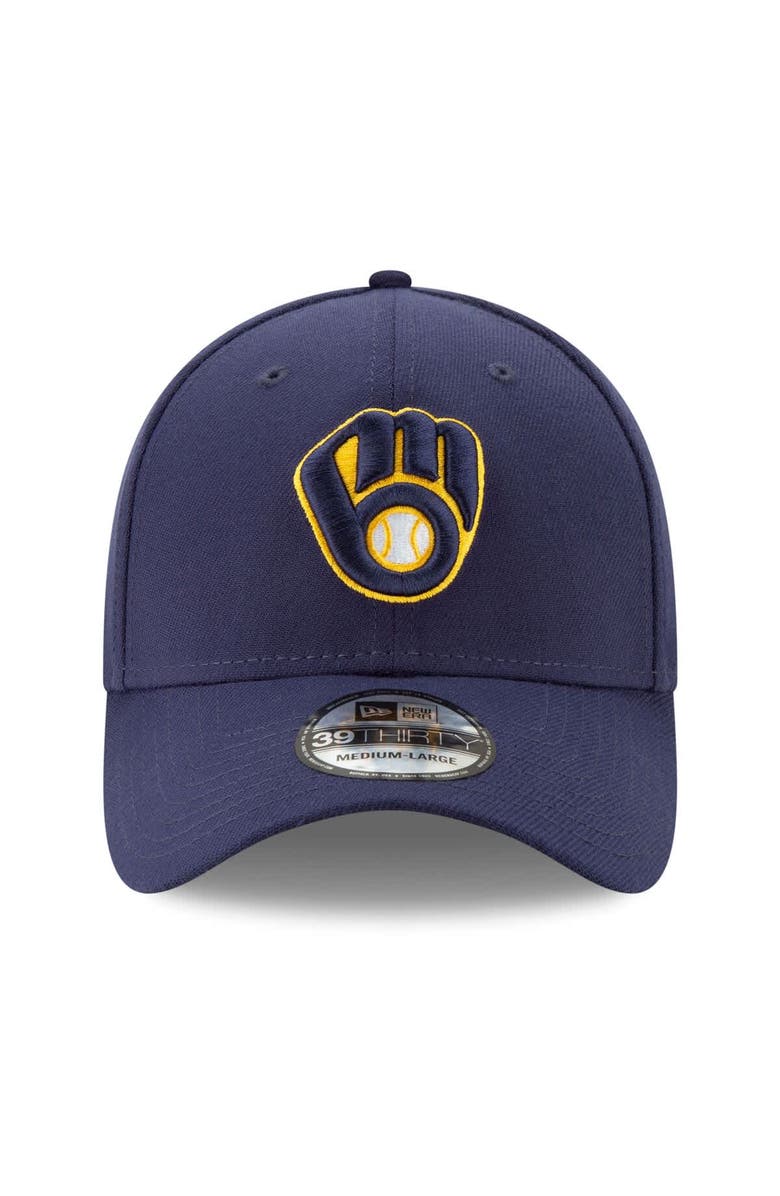 New Era Men's New Era Navy Milwaukee Brewers 2024 MLB Postseason Side Patch 39THIRTY Flex Hat, Alternate, color, 