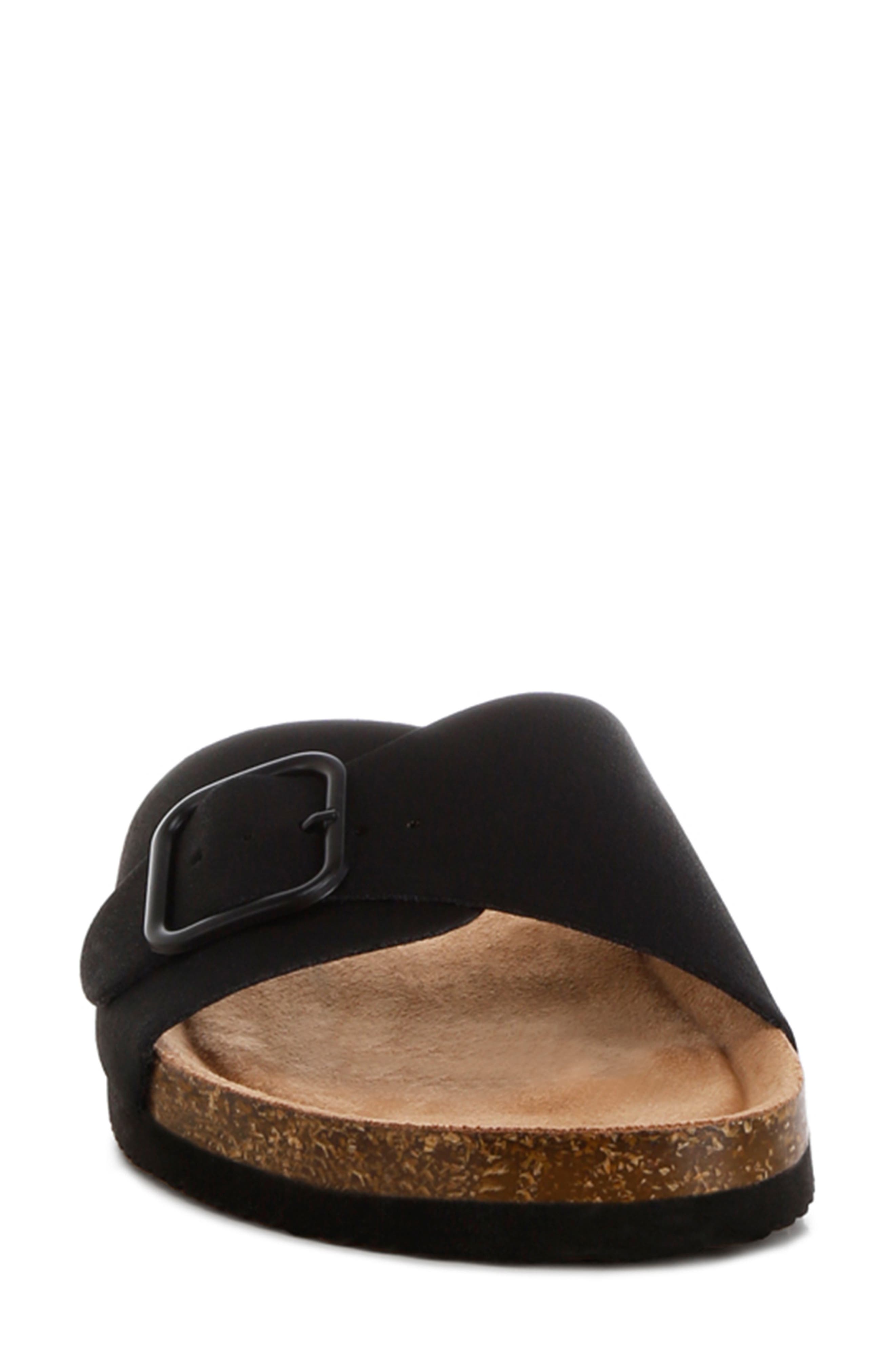 LONDON RAG Aranda Buckle Slide Sandal, Alternate, color, Black