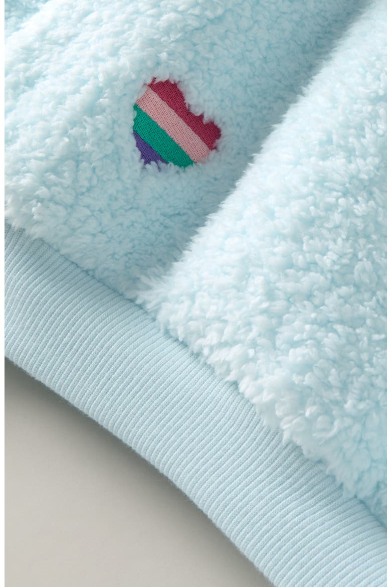 Kids' Embroidered Fluffy Fleece Pullover, Alternate, color, BLUE DELICATE HEART EMBROIDERY