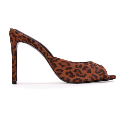 Black Suede Studio Alessia Leopard Pump