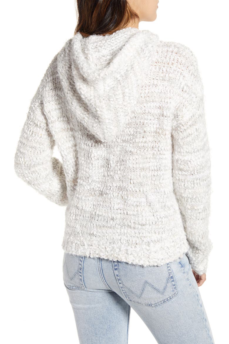 Hooded Cable Knit Sweater, Alternate, color, IVORY