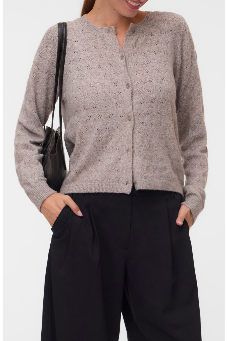 Doffy Stitch Cardigan, Main, color, MOON ROCKDETAIL MELANGE
