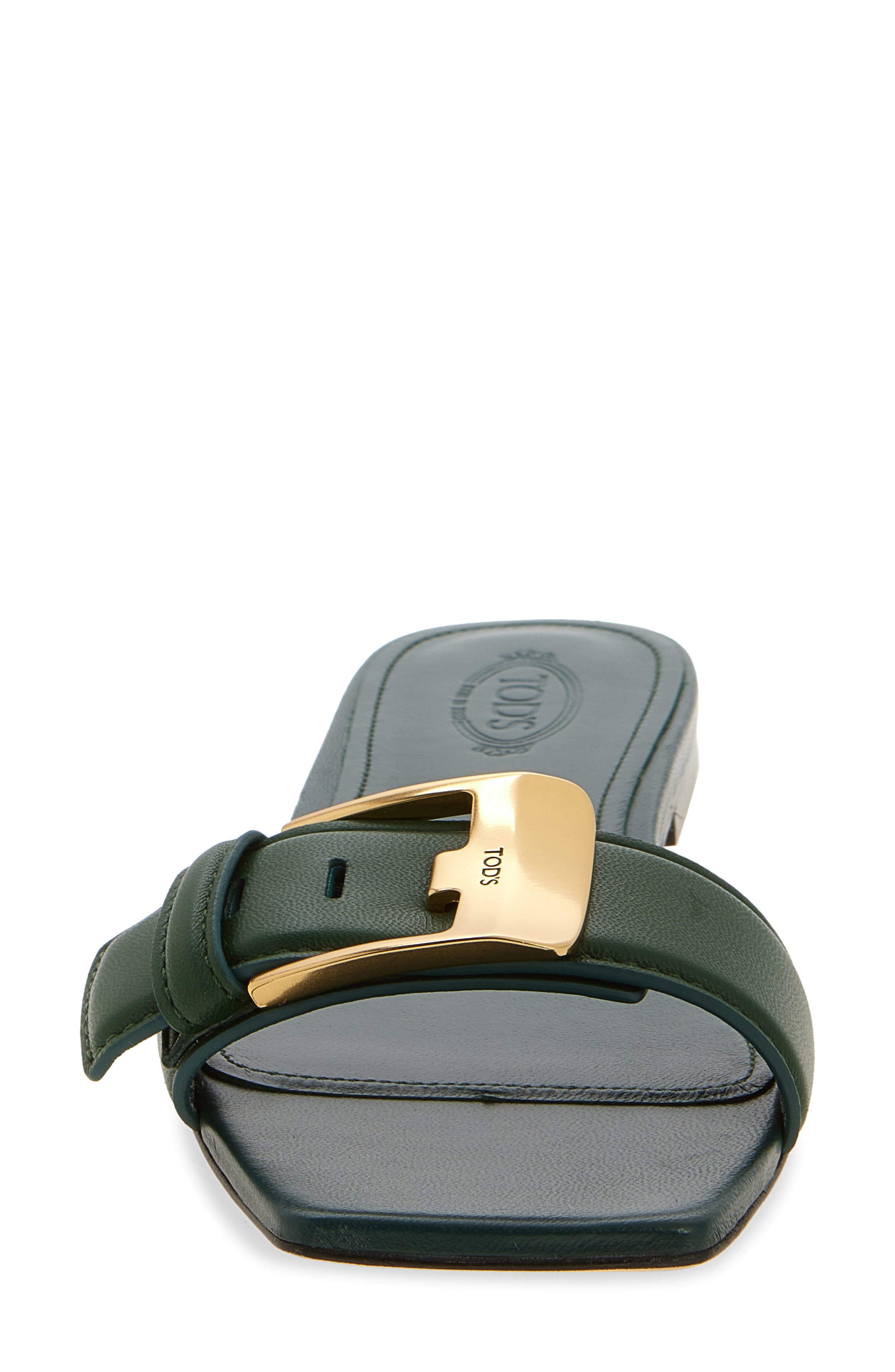 Tod's Buckle Slide Sandal, Alternate, color, Sycamore