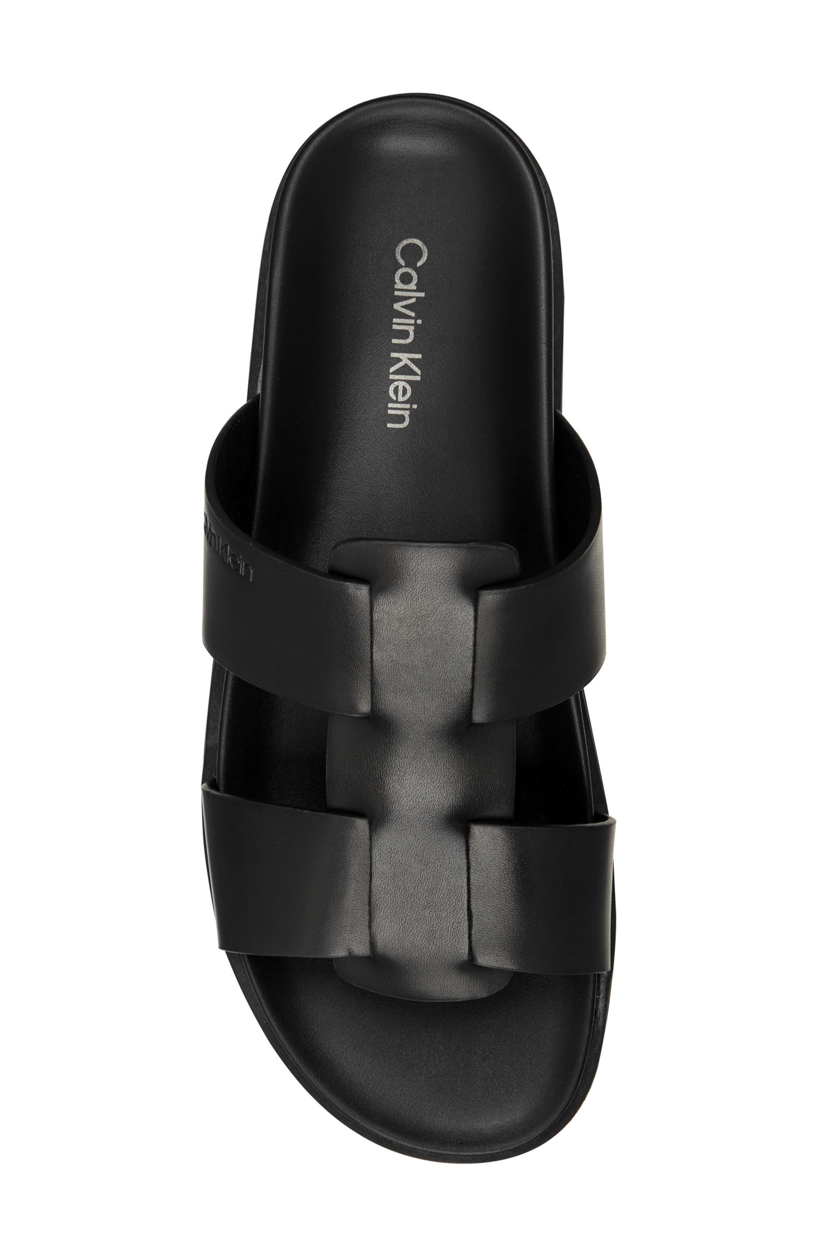 Calvin Klein Rolinde Lug Sole Slide Sandal, Alternate, color, Black