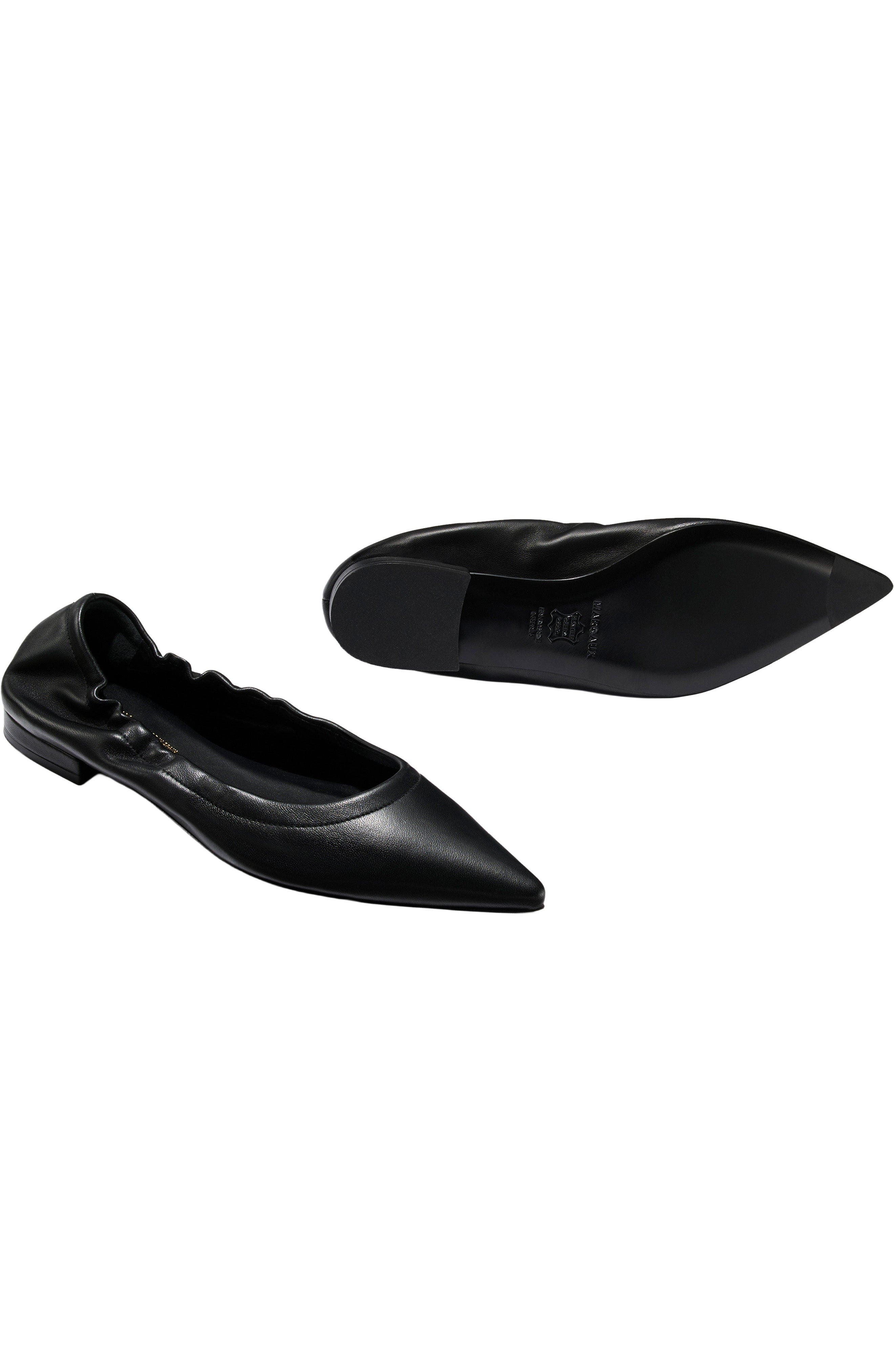 The Roma Ballet Flat, Alternate, color, Black Nappa