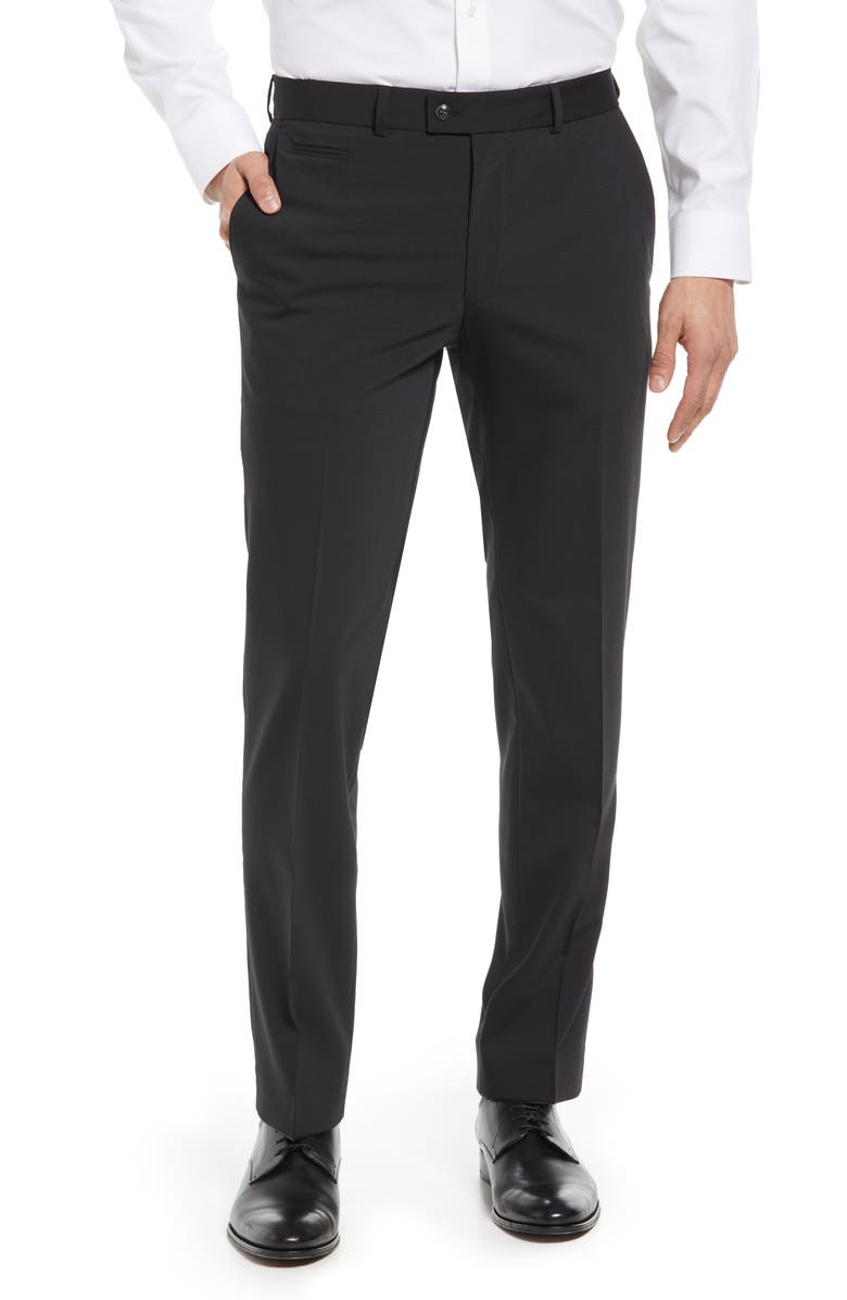 Brax Enrico Wool Blend Flat Front Trousers, Main, color, 