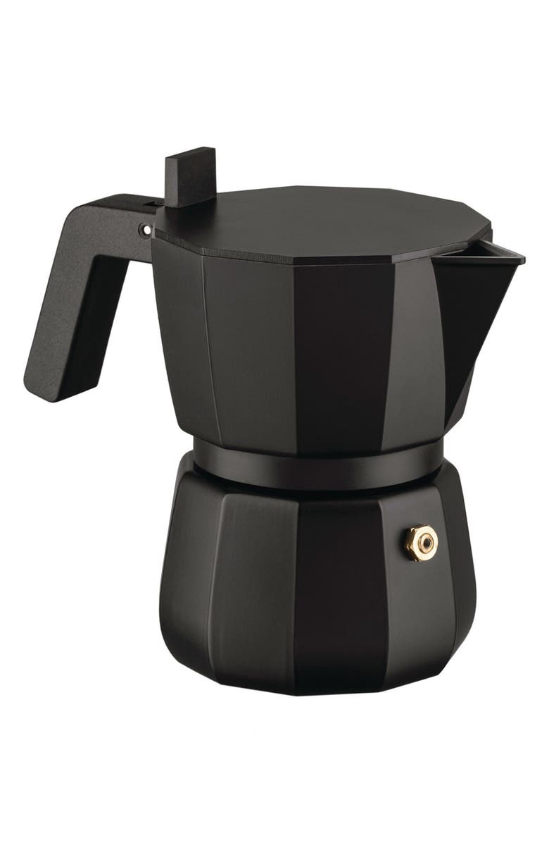 ALESSI Moka Espresso Coffee Maker, Alternate, color, Black