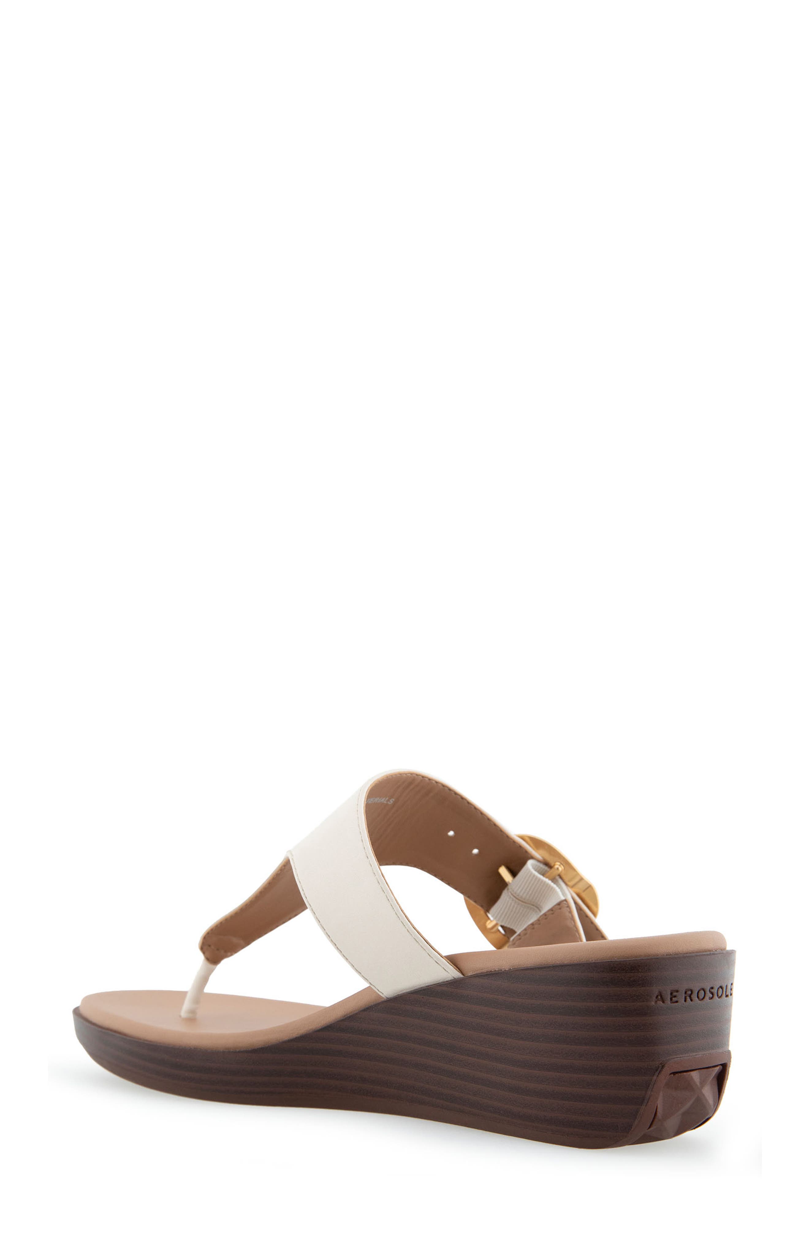 Izola Wedge Sandal, Alternate, color, EGGNOG PU LEATHER