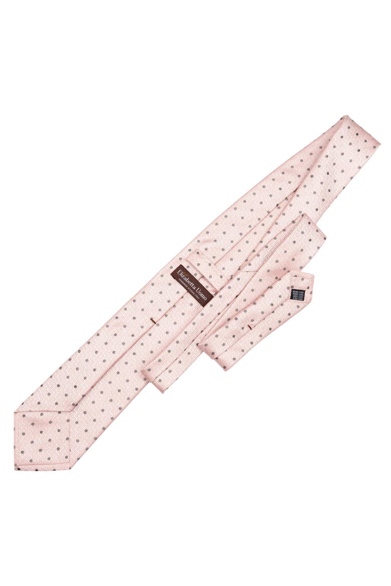 Tiburtina - Extra Long Silk Jacquard Tie for Men, Alternate, color, Pink