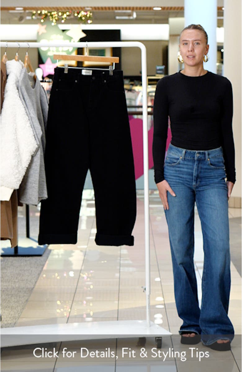 The Bubble High Waist Barrel Leg Jeans, sales video thumbnail