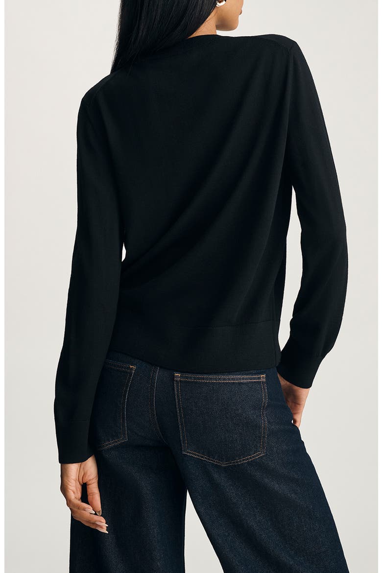 Wool Crewneck Sweater, Alternate, color, BLACK