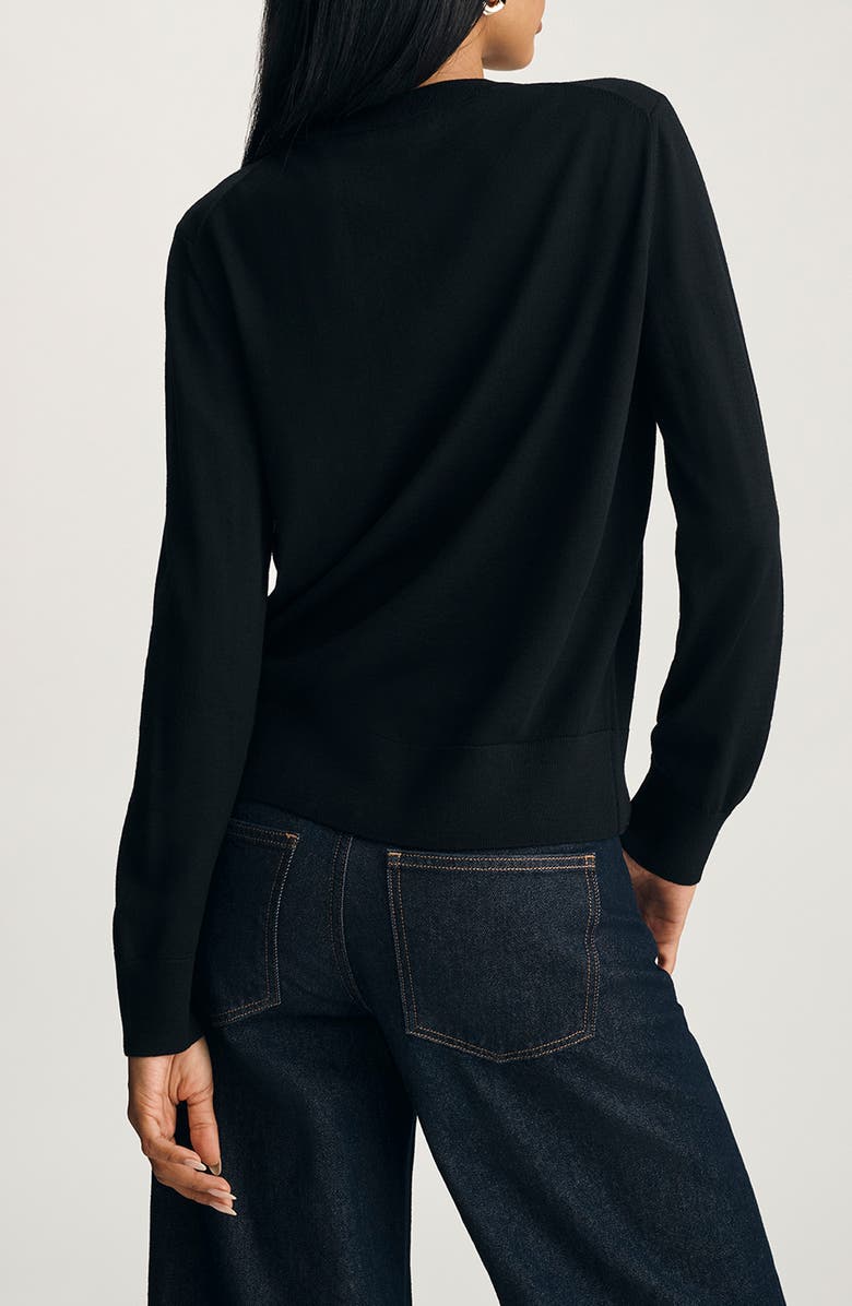 Mavi Jeans Wool Crewneck Sweater, Alternate, color, Black