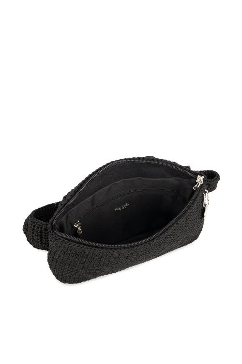 The Sak Caraway Small Belt Bag In Black Crochet