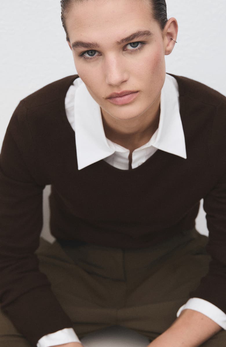 MANGO Fine Gauge Crewneck Sweater, Alternate, color,