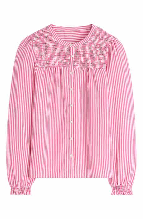 Boden Elsa Smocked Woven Shirt