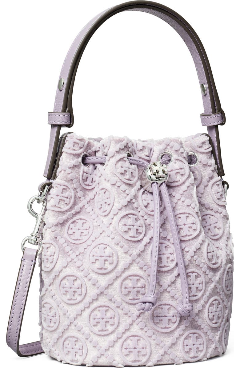 Tory Burch Mini T Monogram Fil Coupé Bucket Bag, Alternate, color,